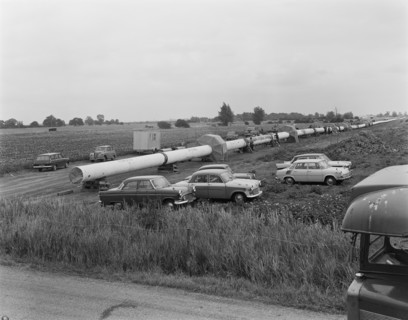A view of the Fens gas pipeline, Norfolk, 24/07/1967. Creator: John Laing plc.