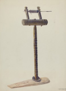 Spinning Wheel, c. 1938. Creator: Maud M Holme.