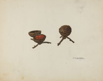 Pair of Pin Cushions, c. 1939. Creator: Nicholas Acampora.