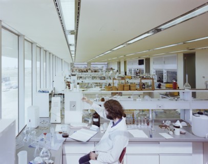 Napp Laboratories, Milton Road, Cambridge Science Park, Milton, Cambridgeshire, 06/09/1983. Creator: John Laing plc.