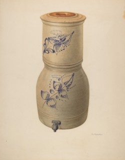 Water Filter and Cooler, c. 1938. Creator: Nicholas Amantea.