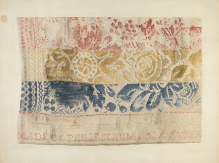 Handwoven Table Cover, c. 1940. Creator: Maud M Holme.