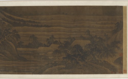 River Valley with houses and temples, Ming dynasty, 15th-16th century. Creator: Unknown.