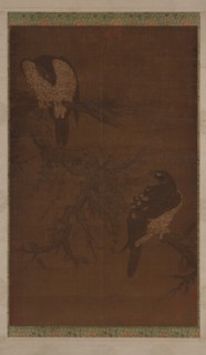 Two Hawks on a Withered Bough, Ming dynasty, 16th century. Creator: Unknown.