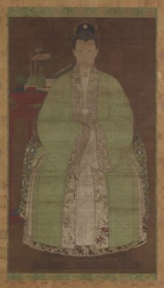 Portrait of a woman in green, Possibly Ming dynasty, (17th century?). Creator: Unknown.