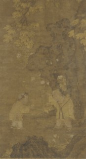 Two boys playing with the puppet of a lion, Ming dynasty, 15th-16th century. Creator: Unknown.