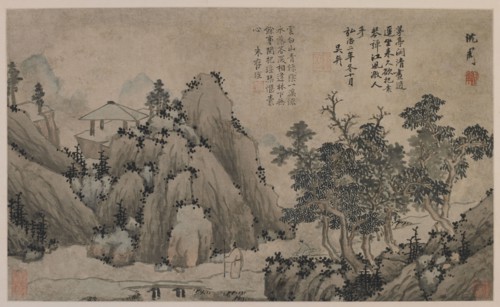Walking by a Mountain Stream, Ming dynasty, 1368-1644. Creator: Unknown.