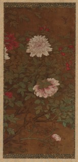 Peonies and butterfly, Ming dynasty, 1368-1644. Creator: Unknown.