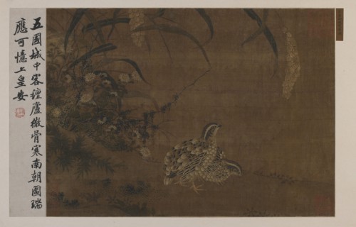 Quail and millet, Ming dynasty, 1368-1644. Creator: Unknown.