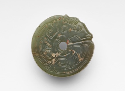 Pendant in the form of a coiled dragon, Late Shang dynasty, ca. 1300-ca. 1050 BCE. Creator: Unknown.