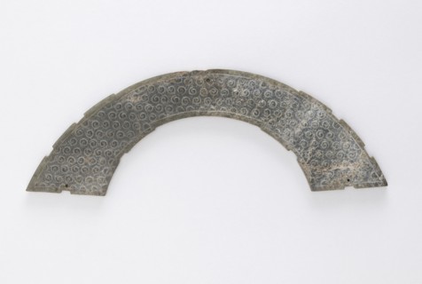 Thin plaque cut in arc of circle, of the type huang, Eastern Zhou dynasty, 4th-3rd century BCE. Creator: Unknown.
