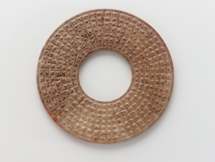 Pendant in the form of a disk (bi) with raised knobs, Eastern Zhou dynasty, 475-221 BCE. Creator: Unknown.