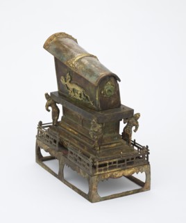 Reliquary in the form of a miniature sarcophagus, Tang dynasty, 8th century. Creator: Unknown.