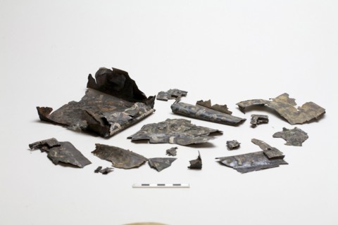 Fragments from a decorated box, Warring States period, 475-221 BCE. Creator: Unknown.