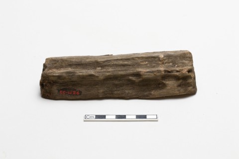 Fragment of wood with lacquer, Warring States period, 475-221 BCE. Creator: Unknown.