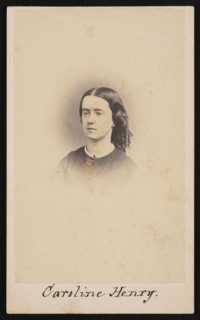 Portrait of Caroline Henry (1839-1920), Between 1860 and 1869. Creator: Robert Addis;RW Addis;Addis, Robert.