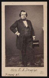 Portrait of Stephen Arnold Douglas (1813-1861), Before 1861. Creator: Mathew Brady.