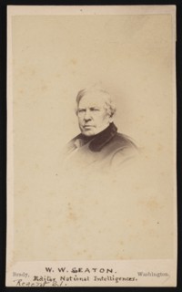 Portrait of William Winston Seaton (1785-1866), Before 1866. Creator: Mathew Brady.
