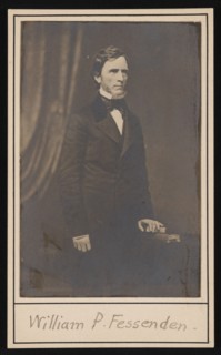 Portrait of William Pitt Fessenden (1806-1869), Before 1869. Creator: Brady's National Photographic Portrait Galleries.