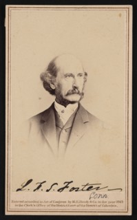 Portrait of LaFayette Sabine Foster (1806-1880), Before 1869. Creator: Brady's National Photographic Portrait Galleries.