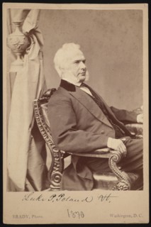 Portrait of Luke Potter Poland (1815-1887), 1870. Creator: Brady's National Photographic Portrait Galleries.