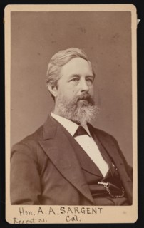 Portrait of Aaron Augustus Sargent (1827-1887), Before 1881. Creator: Brady's National Photographic Portrait Galleries.