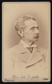 Portrait of John James Ingalls (1833-1900), Between 1876 and 1880. Creator: Samuel Montague Fassett.