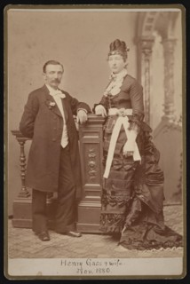 Portrait of Henry Gass (1835-1884) and Wife Emma Dibble, November 1880. Creator: John Goldin.