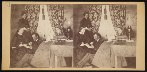 Camp Park Woods - Officers' Quarters, March 1862; Civil War, 1861-1865. Creator: Titian Ramsay Peale.