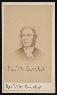 Portrait of George William Curtis (1824-1892), Circa 1870s. Creator: Purdy & Frear.