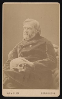 Portrait of Alexander Ecker (1816-1887), Circa 1870s. Creator: Ruf & Dilger.
