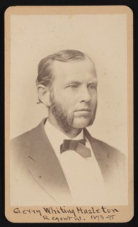 Portrait of Gerry Whiting Hazleton (1829-1920), Before 1876. Creator: William Hayward Sherman.