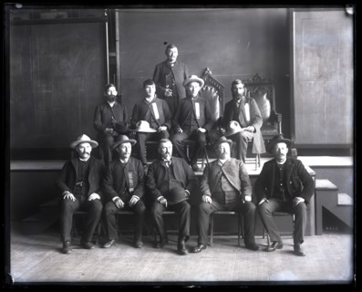 Group Portrait of North American Indian Delegation, 1888. Creator: United States National Museum Photographic Laboratory.