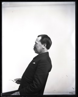 Portrait in Profile of Theodore Nicholas Gill (1837-1914), 1880s. Creator: United States National Museum Photographic Laboratory.