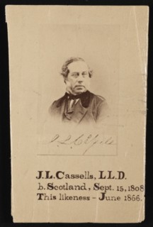 Portrait of J.L. Cassells (1808-?), 1866. Creator: Unknown.