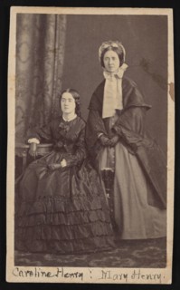 Portrait of Caroline Henry (1839-1920) and Mary Anna Henry (1834-1903), Circa 1860s. Creator: Unknown.