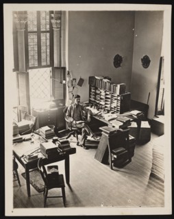 Portrait of Robert Ridgway (1850-1929) in His Office, August 1887. Creator: Unknown.