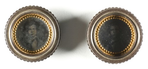Untitled [twin circular portraits], 1855/75. Creator: Unknown.