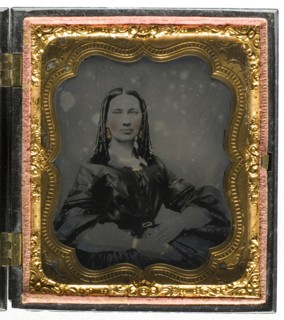 Untitled [portrait of a woman with ringlets], 1855/75. Creator: Unknown.