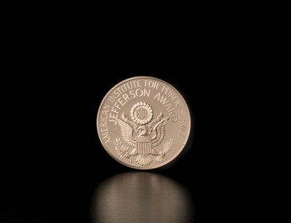 Jefferson Award Medal presented to Dr. Sally K. Ride, 1984. Creator: Franklin Mint.