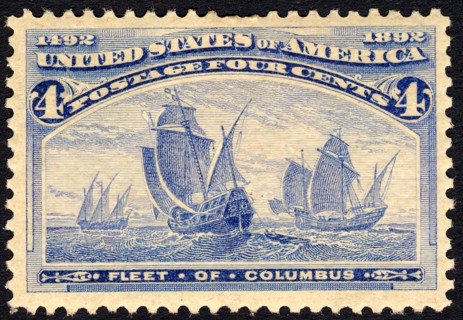 4c Fleet of Columbus single, 1893. Creator: American Bank Note Company.