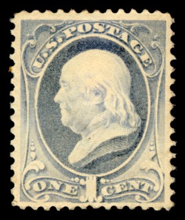 1c Franklin single, 1881. Creator: American Bank Note Company.