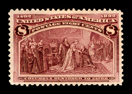 8c Columbus Restored to Favor single, 1893. Creator: American Bank Note Company.