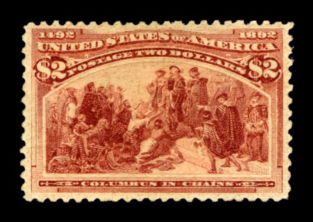 $2 Columbus in Chains single, 1893. Creator: American Bank Note Company.