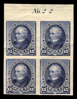 15c Henry Clay proof plate block of four, February 22, 1890. Creator: American Bank Note Company.