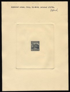 4 1/2c White House approved large die proof, 14072. Creator: Bureau of Engraving and Printing.