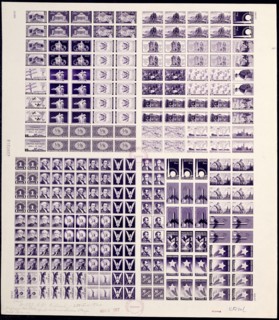 Huck Press experimental plate proof, 1957. Creator: Bureau of Engraving and Printing.