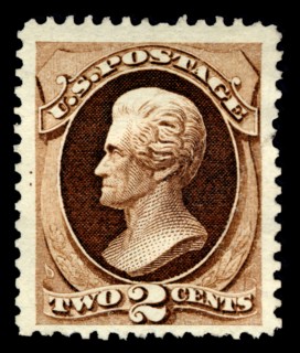 2c Andrew Jackson special printing single, 1875. Creator: Continental Bank Note Company.