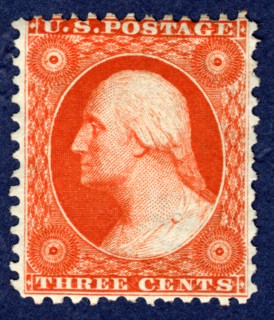 3c Washington reprint single, 1875. Creator: Continental Bank Note Company.