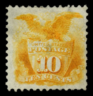 10c Shield and Eagle re-issue single, 1875. Creator: National Bank Note Company.
